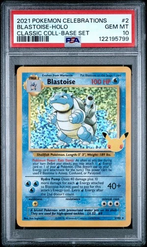 2021 Pokémon Celebrations Classic Collection 2 Blastoise - Holo PSA 10