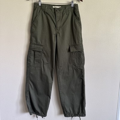 Levis Pants Women s Sz 26 Green Cargo '94 Baggy Loose Urban Elevated Streetwear