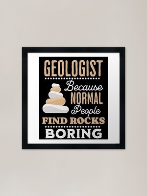 Lustiges gerahmtes Wandbild Poster Leinwanddruck Bild normale Menschen finden Felsen Bori