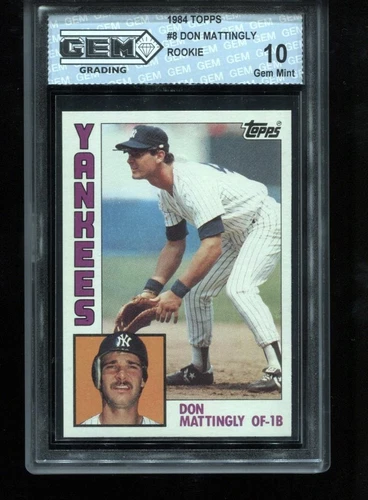 Don Mattingly Rookie 1984 Topps #8 RC Card HOF MLB Yankees GEM MINT 10