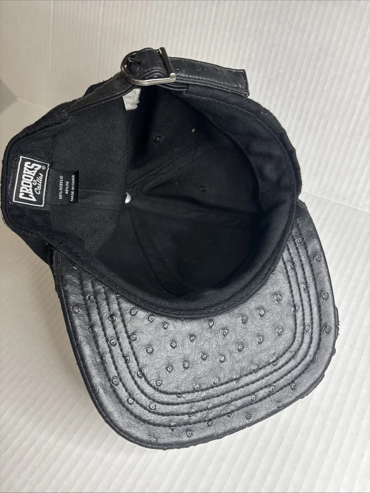 Gorra de béisbol negra, trucos y castillos, correa de hebilla de metal de cuero (leer) Foto 3 de 4