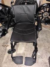 Electric Foldable Power Wheelchair Joystick Control Black Aluminum 4 Wheels