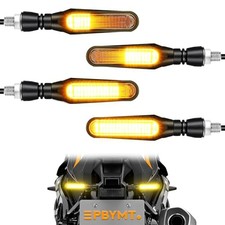 Flowing LED Motorcycle Turn Signals 1V Super Bright Universal Sequential 2
