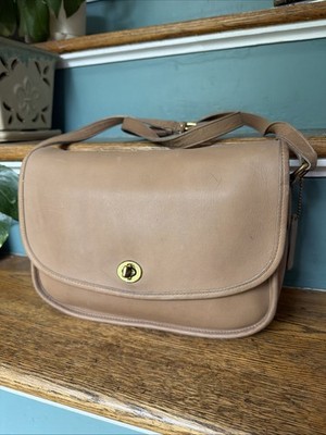 Vintage COACH #9790 City Bag Putty Leather Turnlock | eBay