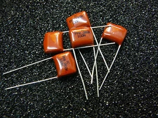 .082uF 100V +/-10% Polyester Film/Foil Epoxy Dipped Radial Cap *NEW*  Qty.5