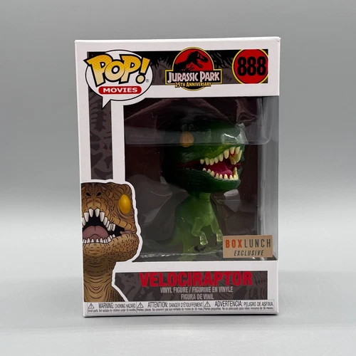 Funko Pop 888 Velociraptor Jurassic Park Boxlunch Exclusive w/ Protector Vaulted