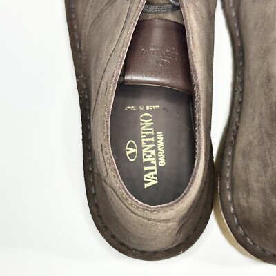 New Valentino Garavani V Logo Suede Leather Brown Desert Boots Size 41EU/8US New Valentino Garavani V Logo Suede Leather Brown Desert  main image 4