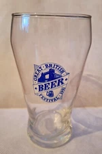 The Great British Beer Festival 1991 London Advertising Bar Drinks Pint Glass.