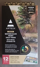 NEW Arteza Earth Colors Watercolor Paints Half Pan Set - 12 PC (ARTZ-4515)
