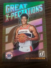  2019-20 Donruss Great X-Pectations Green Flood #13 Rui Hachimura RC 