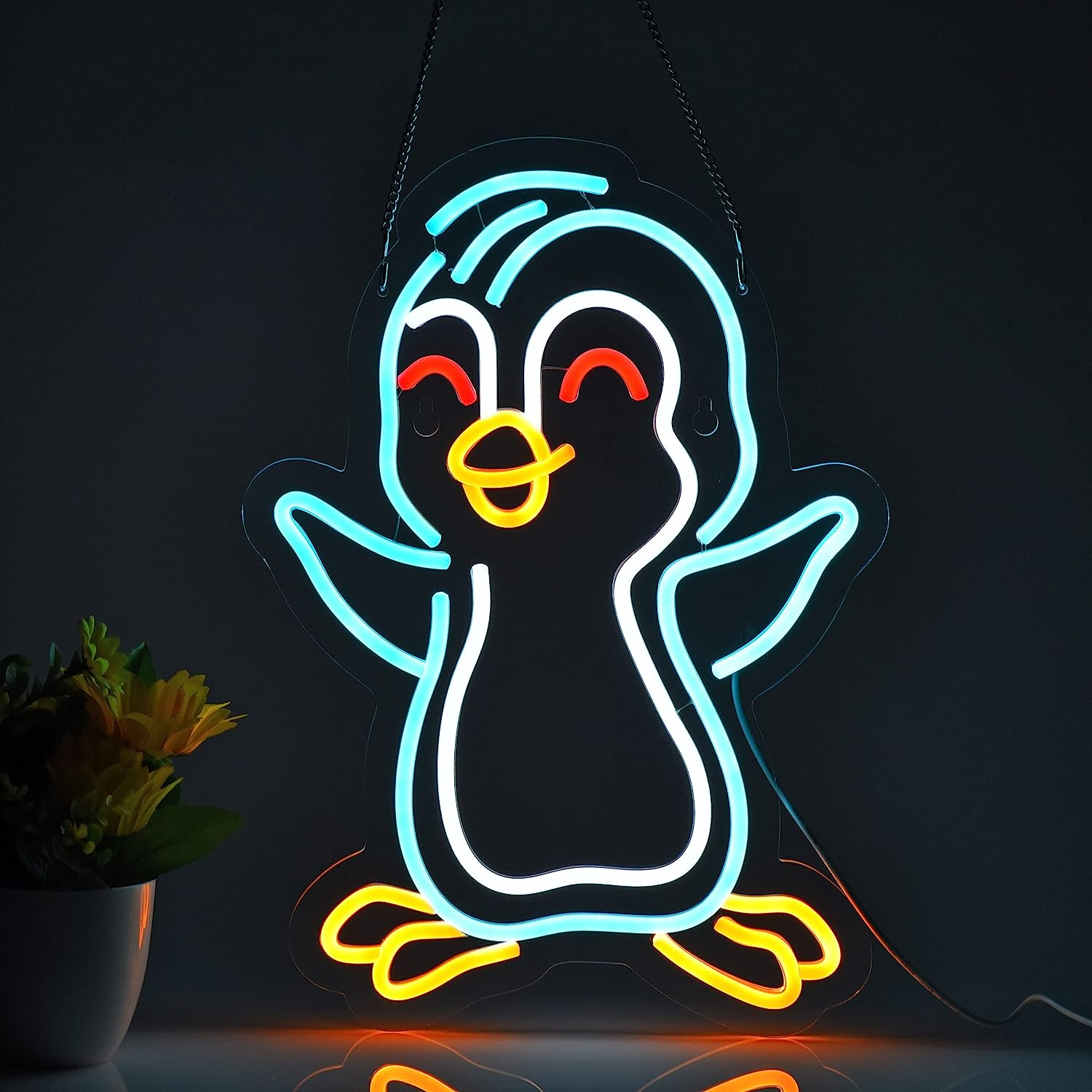 Penguin Neon Sign for Wall Décor with Dimmable Switch LED Neon Signs