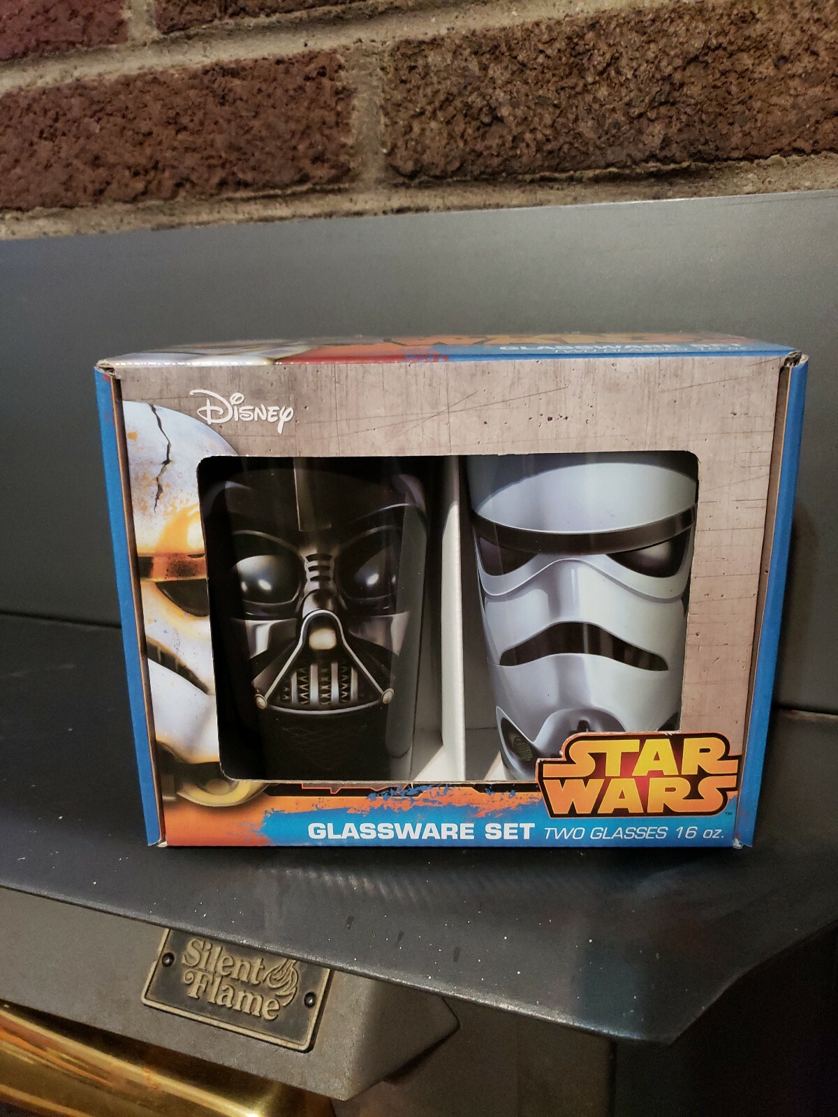 Star Wars Glassware Set of Two Glasses 16oz Darth Vader, Storm Trooper