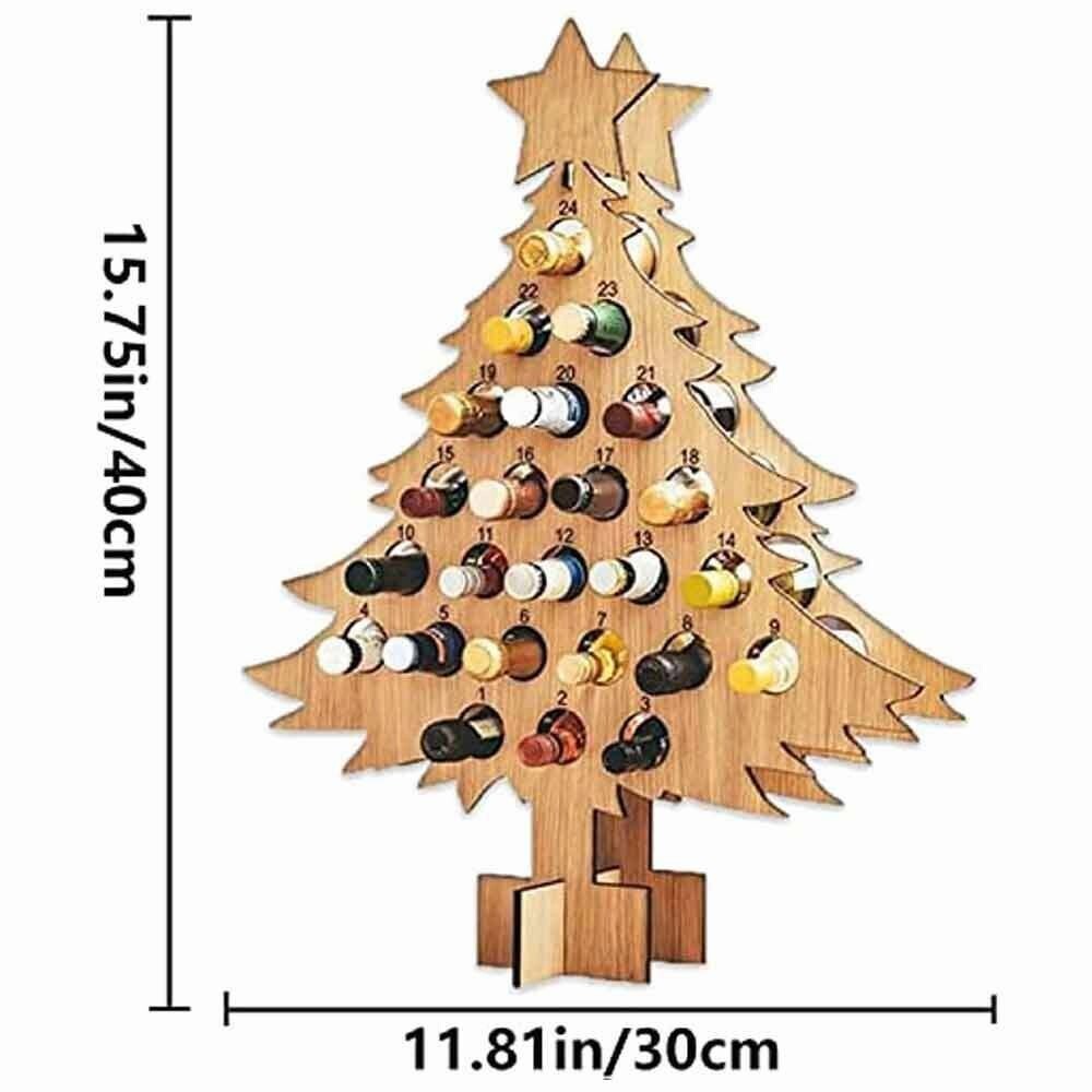 Christmas TreeAdult Advent Calendar/Holiday Wine Rack Christmas