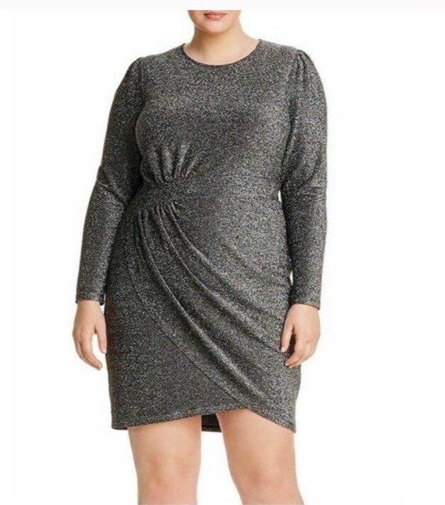 michael kors evening dresses on sale NWT Michael Kors Black Silver Sparkle Lurex Evening Occasion Dress Size 2X