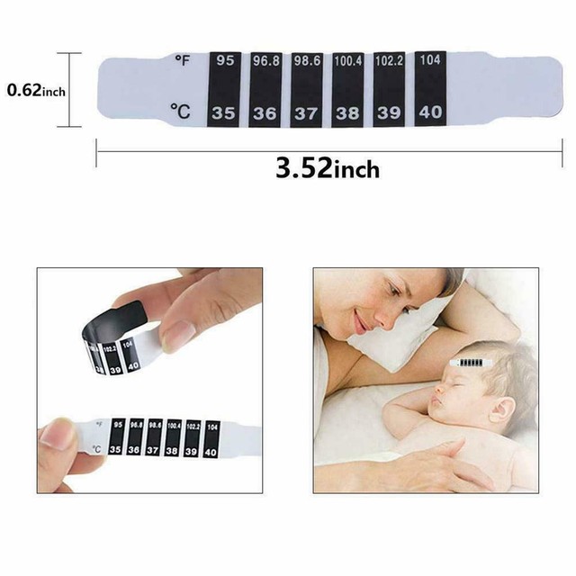 Safe Infant Kid Baby Forehead Strip Head Temperature Test Thermometer
