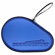 Ping Pong Paddle Hard Case Blue Matte  Table Tennis Hard Case Blue Matte 