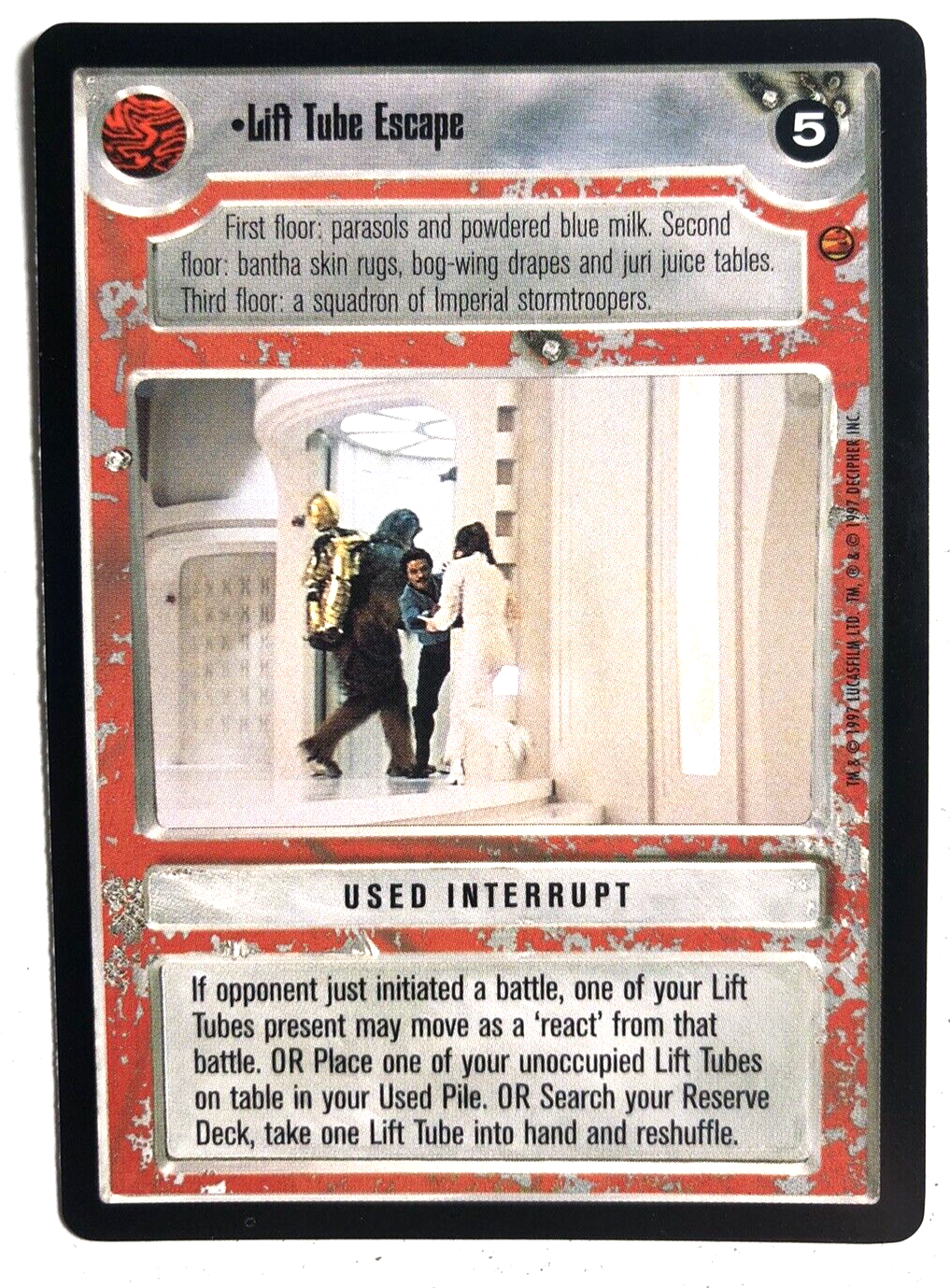 Star Wars CCG Lift Tube Escape Cloud City LIGHT SIDE Decipher SWCCG NEAR MINT NM-image