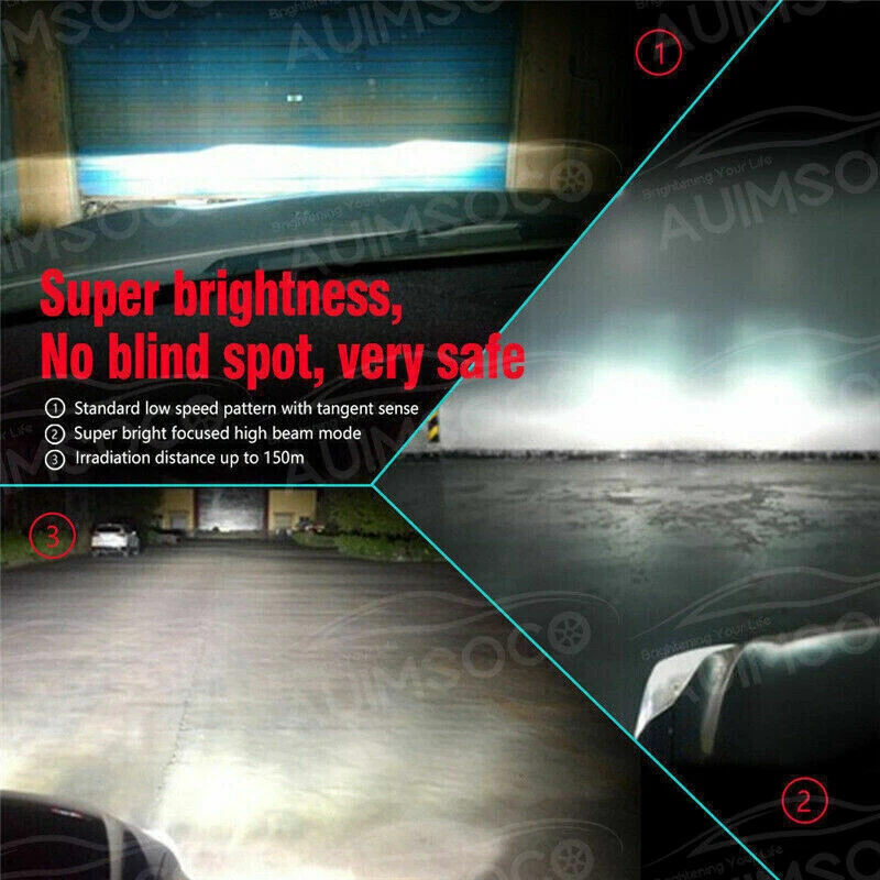 Комплект из 4 светодиодных ламп дальнего и ближнего света для Toyota RAV4 2013 2014 2015 годов выпуска 9005 - Изображение 2 из 4