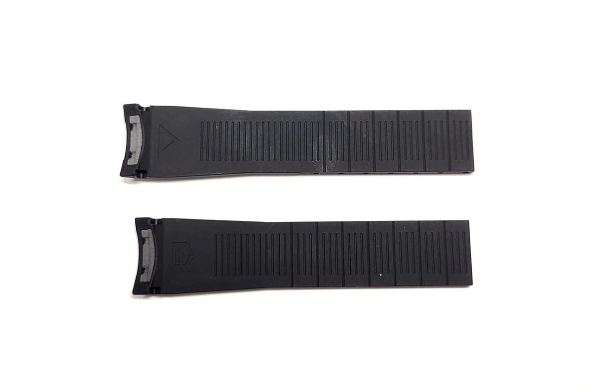 TAG HEUER Cinturino Nero Gomma AQUARACER 21.5 Mm FT6142 Per Mod Way201a - Foto 4