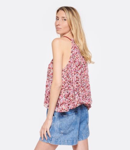 Isabel Marant Etoile Damen Fabino Chiffon Gerüscht Bedruckt Bluse Tunika Top M - Bild 3 von 16