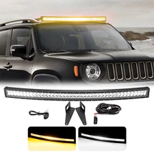 For 15-23 Jeep Renegade Amber/White Strobe 42'' LED Light Bar Roof Mounting Kit
