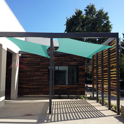 Sun Shade Sail Turquoise Rectangle UV Block Outdoor Canopy Yard