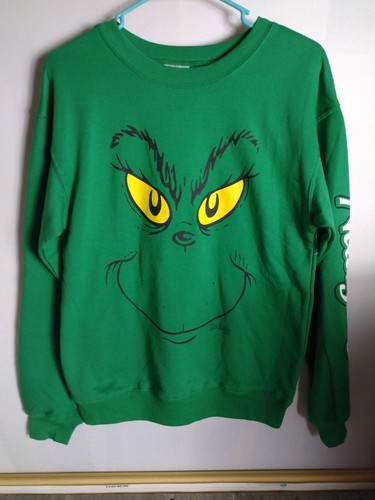 The Grinch Sweatshirt Mens Small Green 