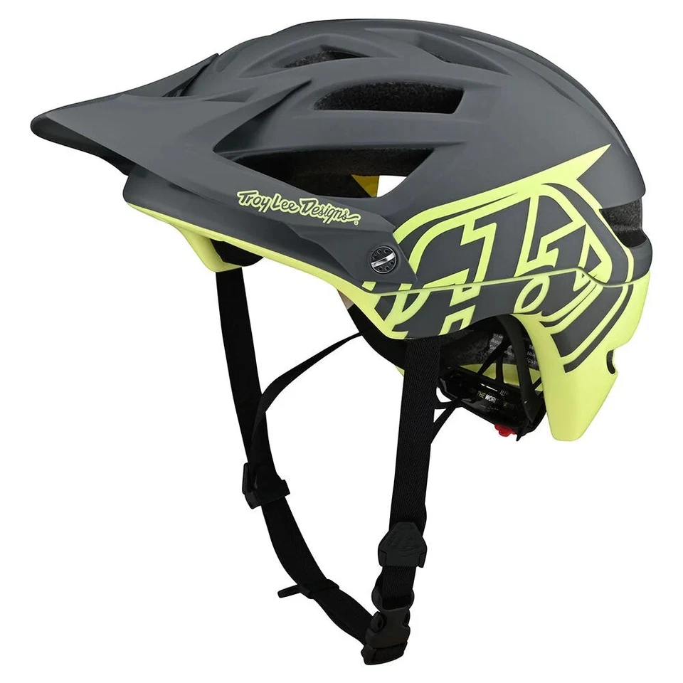 Troy Lee Designs A1 Mips MTB Mountainbike Fahrrad Helm Classic grau gelb - Bild 1 von 1