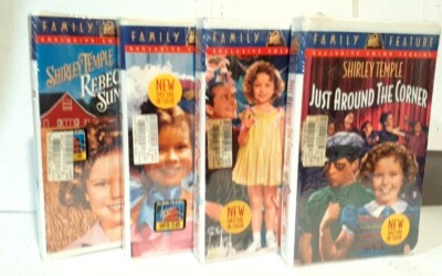 4 - SHIRLEY TEMPLE VHS MOVIES - Rebbecca, Lil Colonel, Baby Take Bow, NIP (#131)