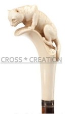 Cat Head Handle Unique Style Carved Walking Wooden Stick Cane new handmade gift