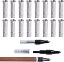 50X Aluminum Arrow Inserts ID6.2mm Archery Arrow Shaft DIY Bow Shooting Hunting