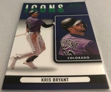 2022 Panini Absolute Baseball Kris Bryant Colorado Rockies Icons Green #I-13