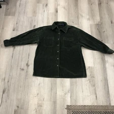 VTG STO Susquehanna Trail Outfitters Womens Corduroy Shirt Jacket Sz PM Green
