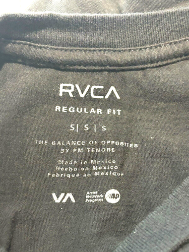 T-shirt RVCA Sunshine California nera grafica manica lunga uomo taglia small - Foto 8 di 9