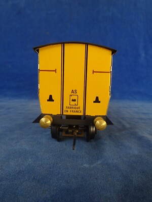 Voiture De Train Ancienne AS – P.L.M. B9yFi5520 II EXPRESS – Rare – Métal Sérigraphié – Fabrication Française