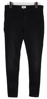 NOA Jeans Women's (EU) 42 Skinny Fit Stretchy Faded Zipper Denim Black