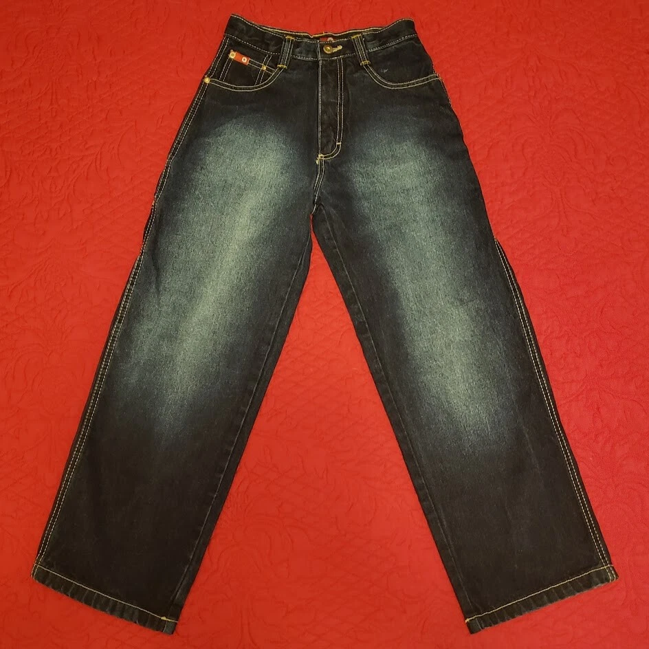 Vtg Southpole Boys Jeans Dark Denim Wide Leg Baggy Size 10 NWOT South Pole
