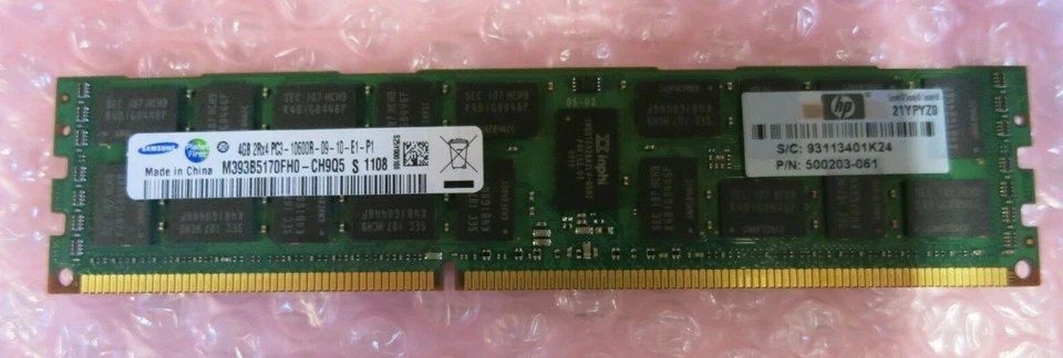 Samsung M393B5170FH0-CH9Q5 12GB (3x4GB) 2Rx4 PC310600 ECC CL9 240P Server Memory - Image 2 of 4