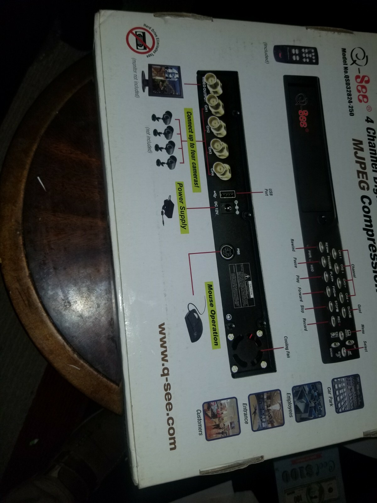 Q-See QSD6204-250 4-Channel MPEG4 DVR with 250GB Hard Drive 