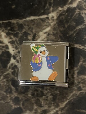 Italian Charm Links Large 18mm Penguin Present Lot Of Links
