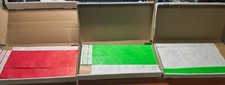 3/4 in by 10 in Tyvek Wristbands, Numbered, Red and Green total 1500
