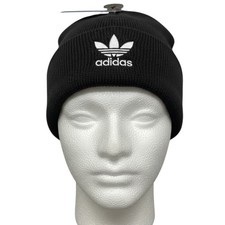 Adidas Cold Weather Athletic Logo Classic Black Knit Beanie NWT