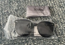 NEW CUTE Sojos Black Sunglasses with Cloth in box 