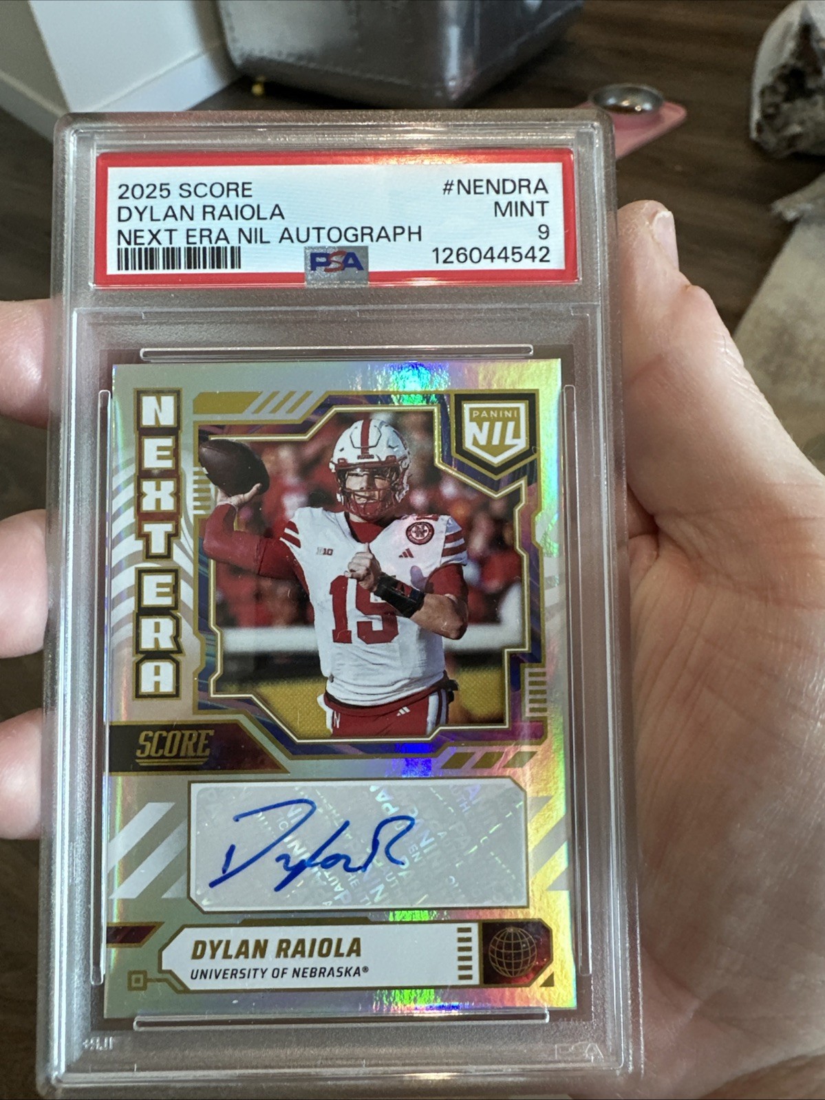 2025 SCORE DYLAN RAIOLA NEXT ERA NIL AUTOGRAPH PSA 9 view 4