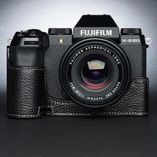 Handmade Leather Camera Half Cover Case Protective Base Bag For Fujifilm X-S20
