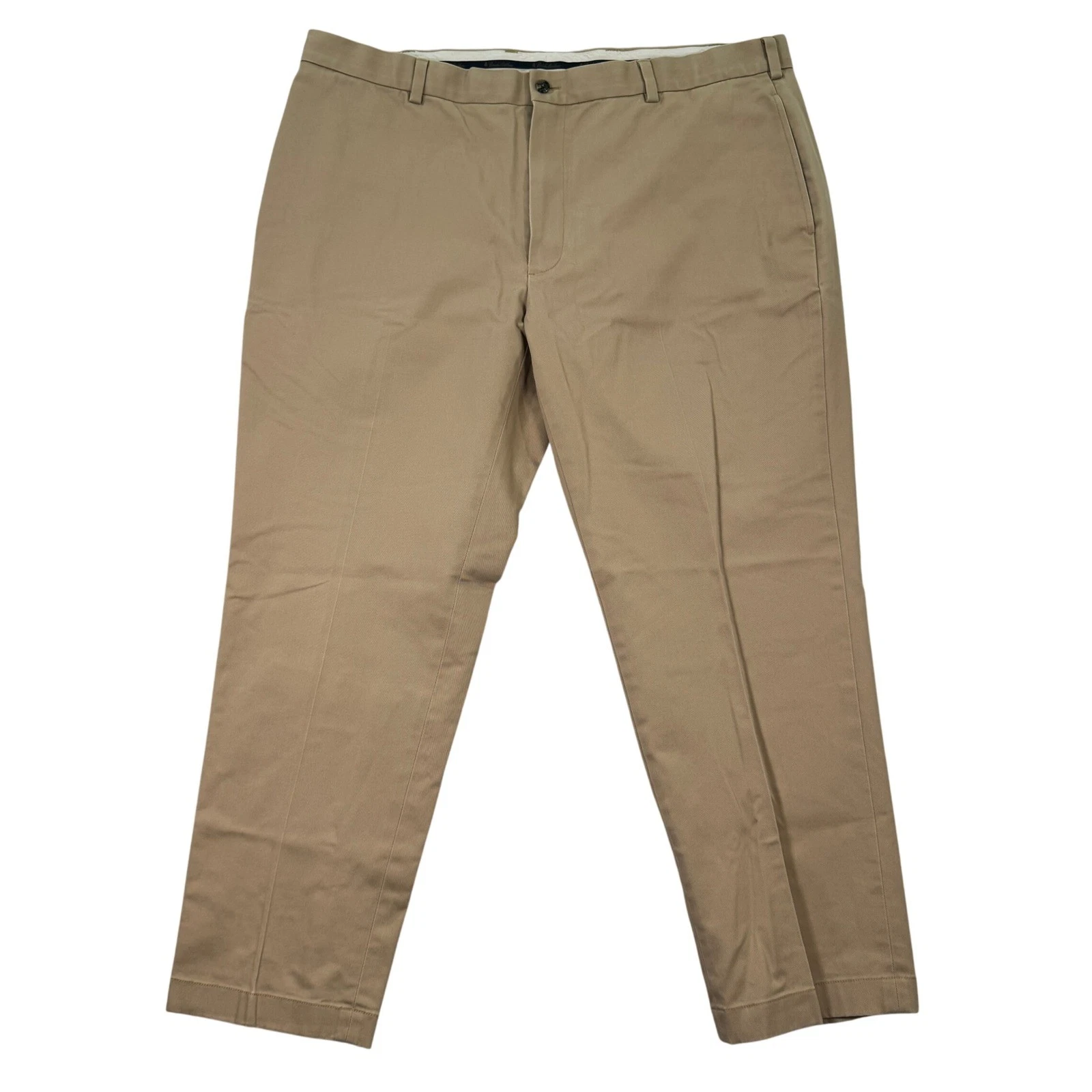 Brooks Brothers Clark Advantage Chino Pants Men 42x29 Khaki Cotton Blend Stretch