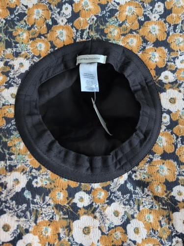 Anthropologie Corduroy Floral Print Bucket Sun Hat Wide Brim Boho - Picture 7 of 8