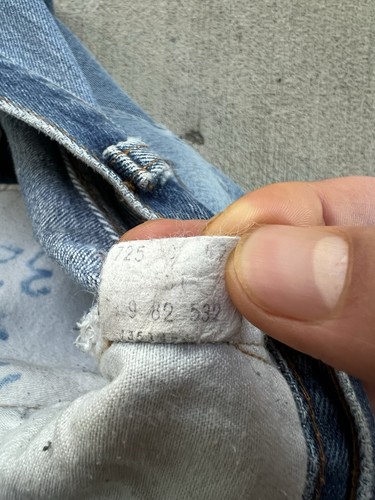 Jeans Levi 501 vintage años 70 80 barra tachuela sin ribete Redline Denim W32 L29 #532 - Imagen 9 de 9
