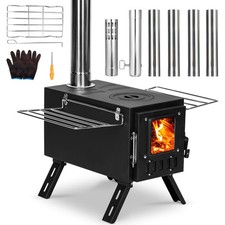 Upgraded Portable Wood Stove for Camping, Compact Tent Stove with Large Fireb...