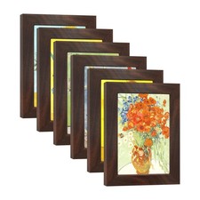 4x6 Picture Frame Set of 6 with Real Glass for Pictures 4x6 Without Mat,Wall ...